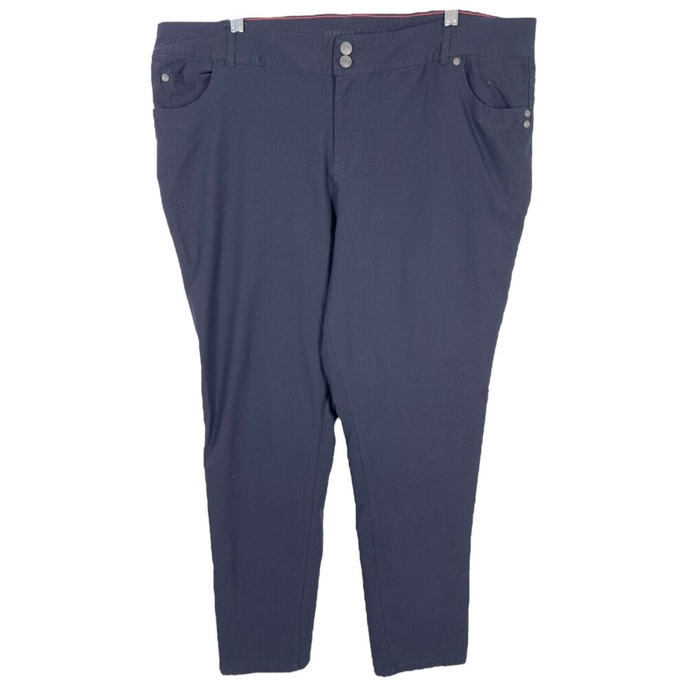 Sabrina Lauren Plus Size 24W Jeans Skinny Stretch‎ Navy Blue Mid Rise Solid 817